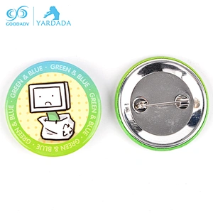 2018 Hot Sale Buttons Custom Badge,Safety Pin Tinplate Badge