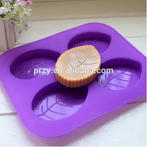 Top selling Handmade silicone leaf shape soap mold