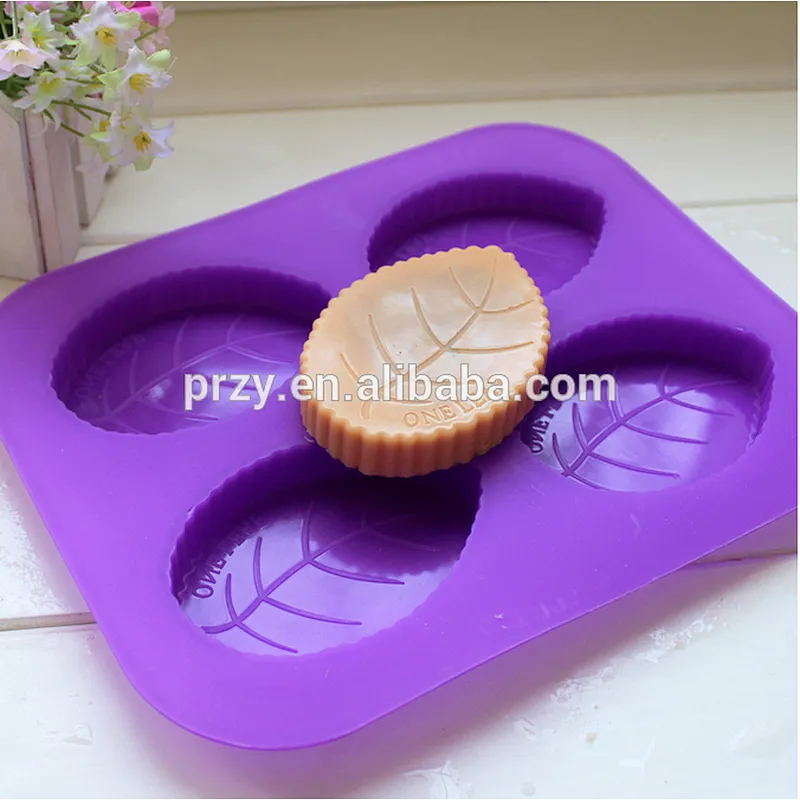 Top selling Handmade silicone leaf shape soap mold