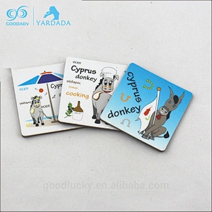 Factory custom recyclable wooden fridge magnet for home decoration