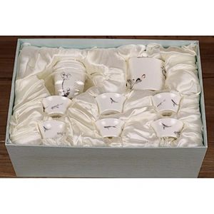 Free Sample Ceramic Tea Set Box Packing Door Gift Tea Cup China Supplier Flower Tea Pot Set
