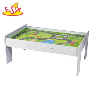 New design children wooden train track table W04C178B