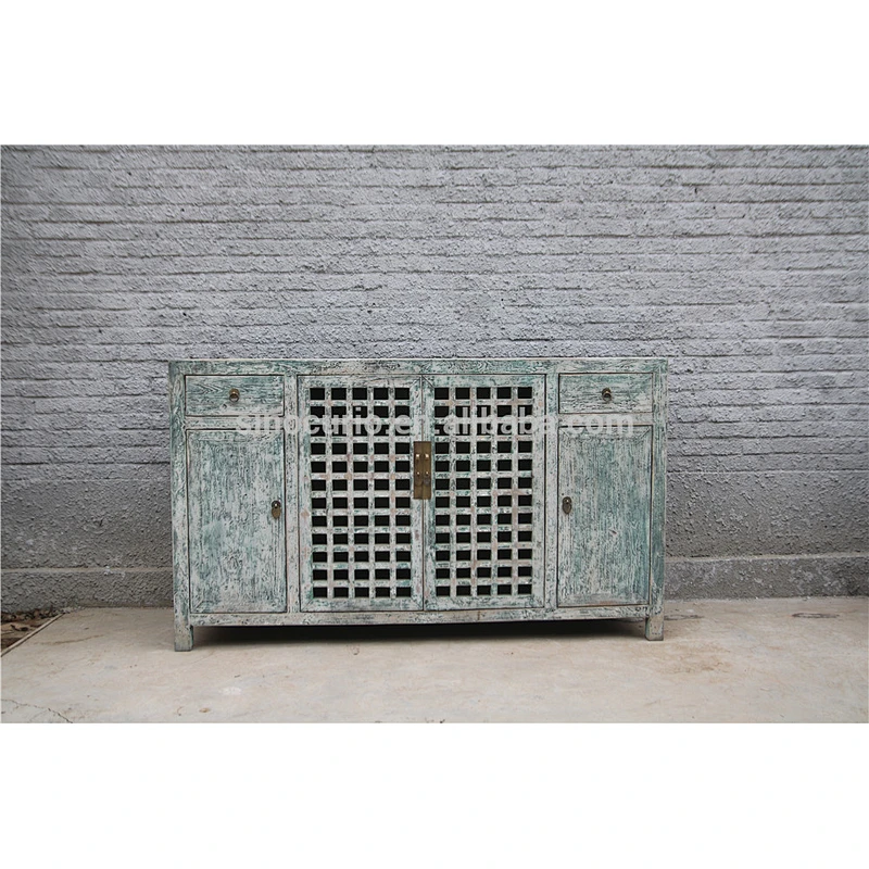 wholesale furniture china buffet cabinet with lattice wooden door