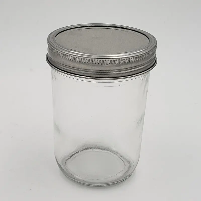 Wide Mouth Glass Mason Jar / glass Jar With Metal Lid / glass Storage Jar For Jam
