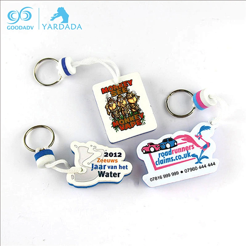 High quality cheap promotion advertising key chain custom floating key ring