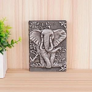Custom Leather Relief Animal Pattern Notebook Writing Notebook Vintage European Style Diary