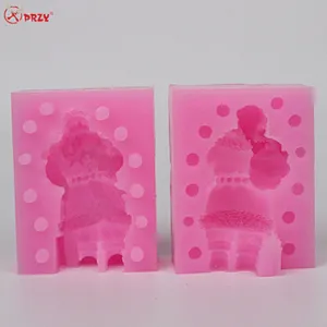 New Style 3D Santa Claus Father Silicone Candle mold Handmade silicone Mold for Soap