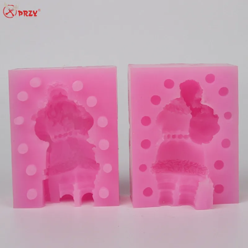 New Style 3D Santa Claus Father Silicone Candle mold Handmade silicone Mold for Soap