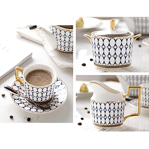 Graceful royal porcelain cup sets ready to ship for chinese tea