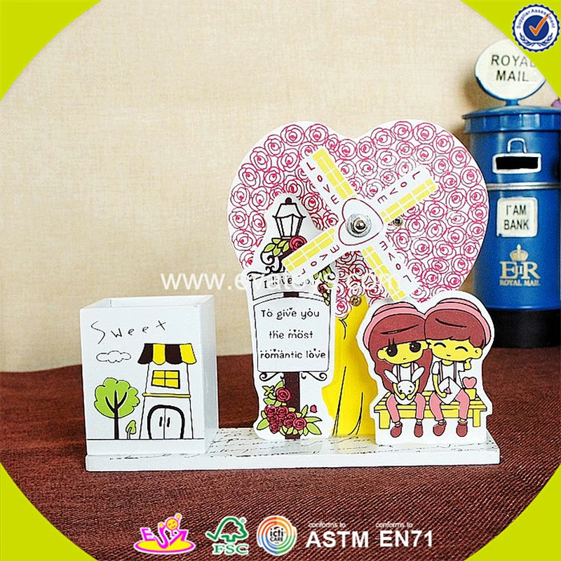 wholesale baby wooden brush pot with musical box fashion kids wooden brush pot with musical box W02A036