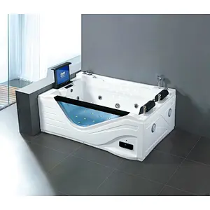 K-8938A Sex Usa Acrylic one Sided Glass Hot Tub Old Woman Whirlpool Bathtub With Bathroom Accessories