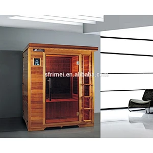 1 person dry wet combination wood sauna steam room