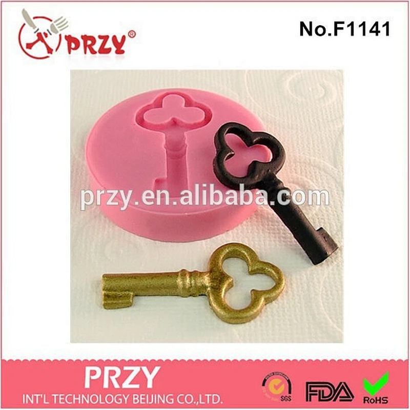 2015 newest key shaped silicone mold for fondant