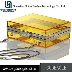 Handmade luxurious beautiful clear acrylic clutch bag
