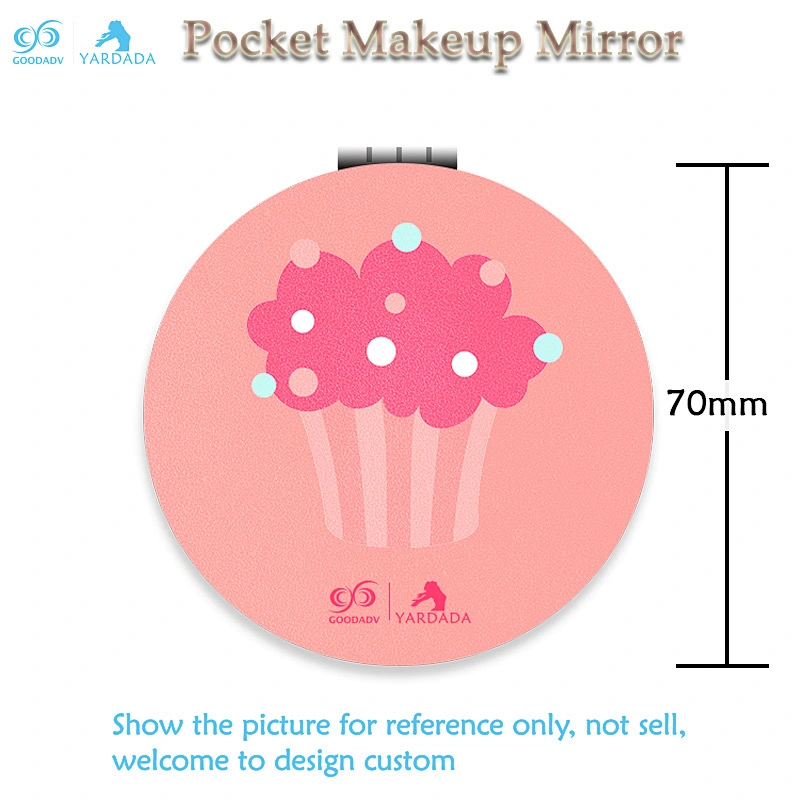 Round Custom girl makeup mirror, fashion cute high quality pocket mirror custom design