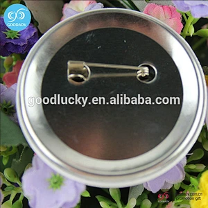 Custom advertisement tin badge button pin cheap price manufacture metal badges