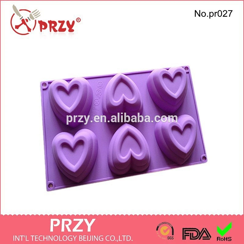 PR028 PRZY Silicone heart shaped decorating cake tools