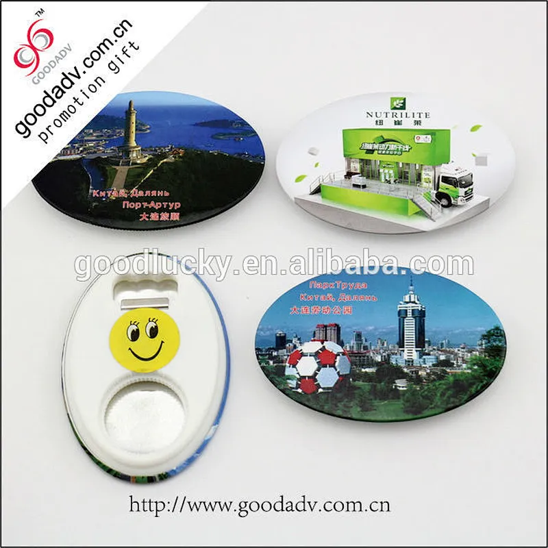 OEM factory promotional gifts lovely oval tinplate beer bottle opener