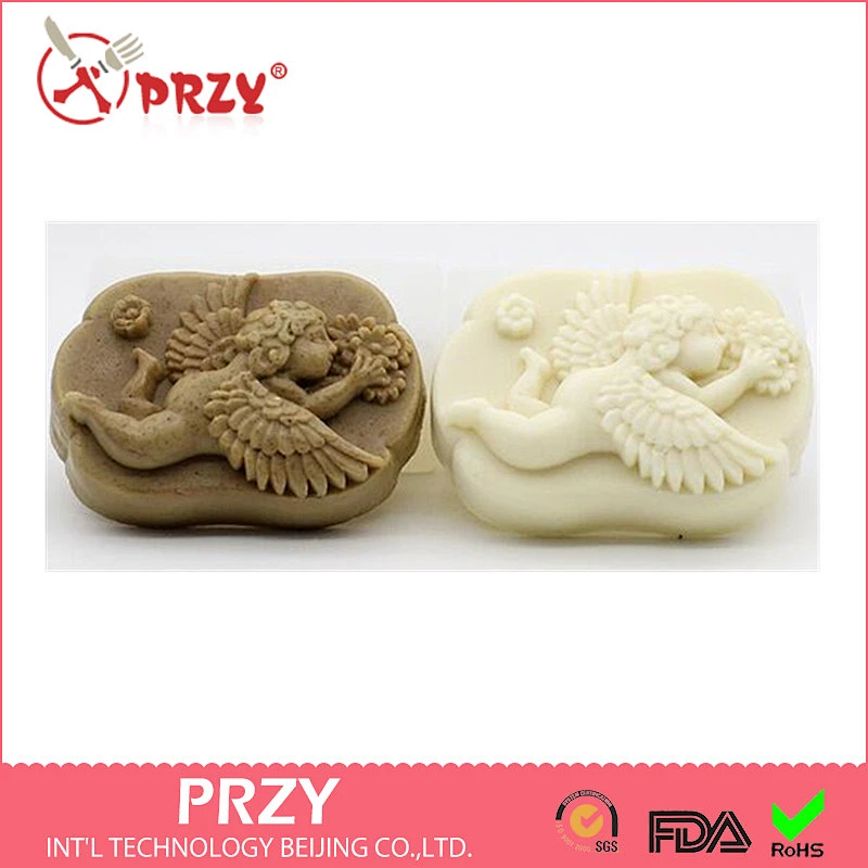 S4074 PRZY DIY handmade soap mold to fly Angel oblong silicone mold SOAP 125g SOAP gifts