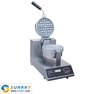 Automatic round plate pancake cup cake maker shapes egg waffle making machine