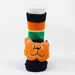 Autumn Winter wholesale kids manufacturers Newborn non slip floor lovely cartoon cat bear coral velvet Baby shoe Socks