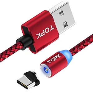 Hot sale factory supply cheap price usb cable fishing net round magnetic data line for type-c