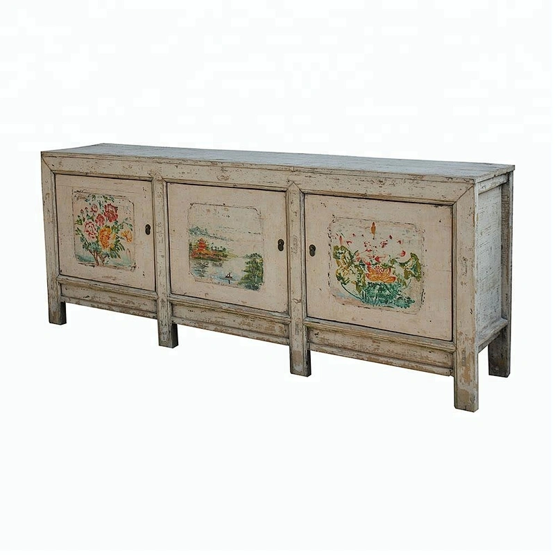 chinese antique distressed rustic storage sideboard furniture