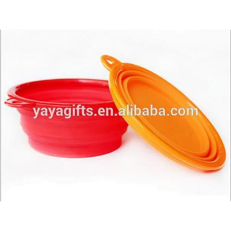 Food grade silicone pet bowl with collapsible