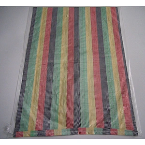 Hot sale customized beautiful rainbow plastic pp woven packaging bag with D handle