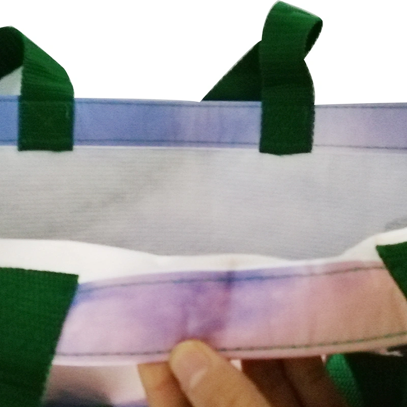 Eco friendly reusable rpet fabric bag recycled material shopping totes bags with lamination