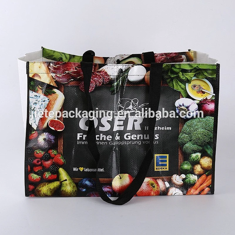 custom design reusable shopping pp woven tote bag,cheap printed shopping bags