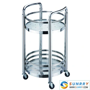 Good Quality Folding Food Service Trolley Prices Round Hotel Laundry And Cleaning Equipment