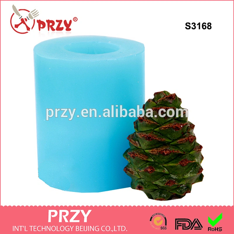 S3168 Christmas pinecone silicone molds Pinecone Christmas decorative silicone mould for soap