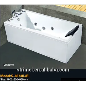 K-8874 Hot Tubs Made In China Hotel Supplies Hydrotherapy Acrylic Bath Tub Freestanding