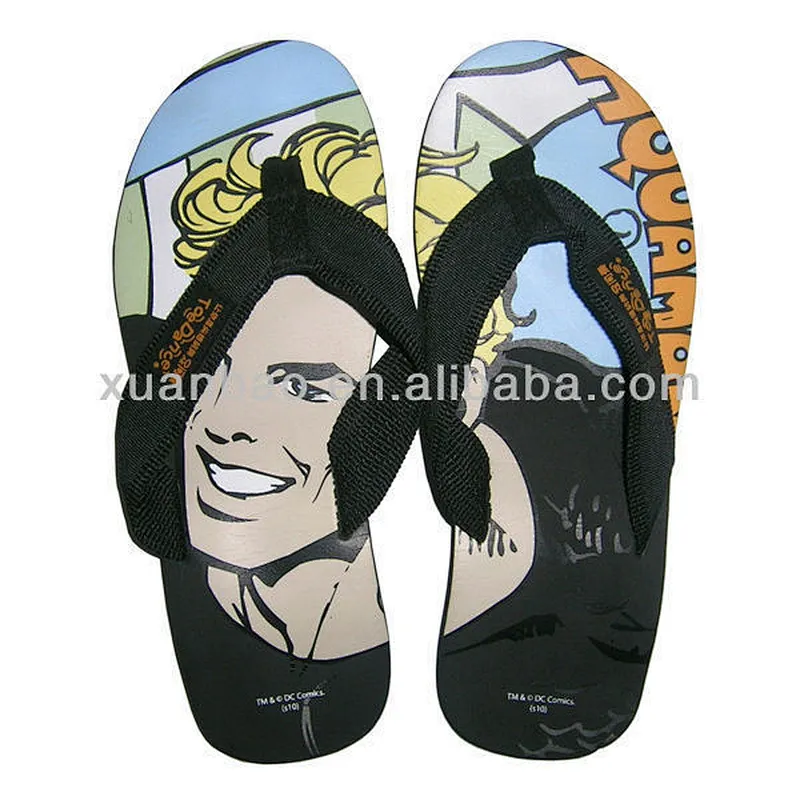Alibaba online wholesale cheap cartoon printed fashion men slippers outdoor slipper