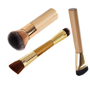 1pc new personalised bamboo makeup brush foundation powder blending cosmetic tool
