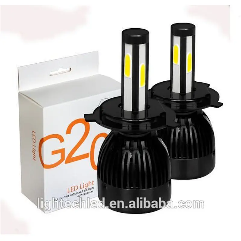 G20 COB 4 SIDE LED Car Headlight 80w H1 Motorcycle Led Driving Lights Auto Led Headlights H4