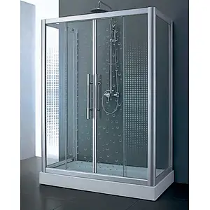 Russian 6mm Tempered Glass Hotel Adult Portable Sliding Door Enclose Shower Room With Acrylic Base