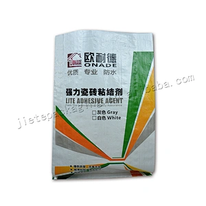 Customized white plastic bopp laminated and printed pp woven cement bag 20kg