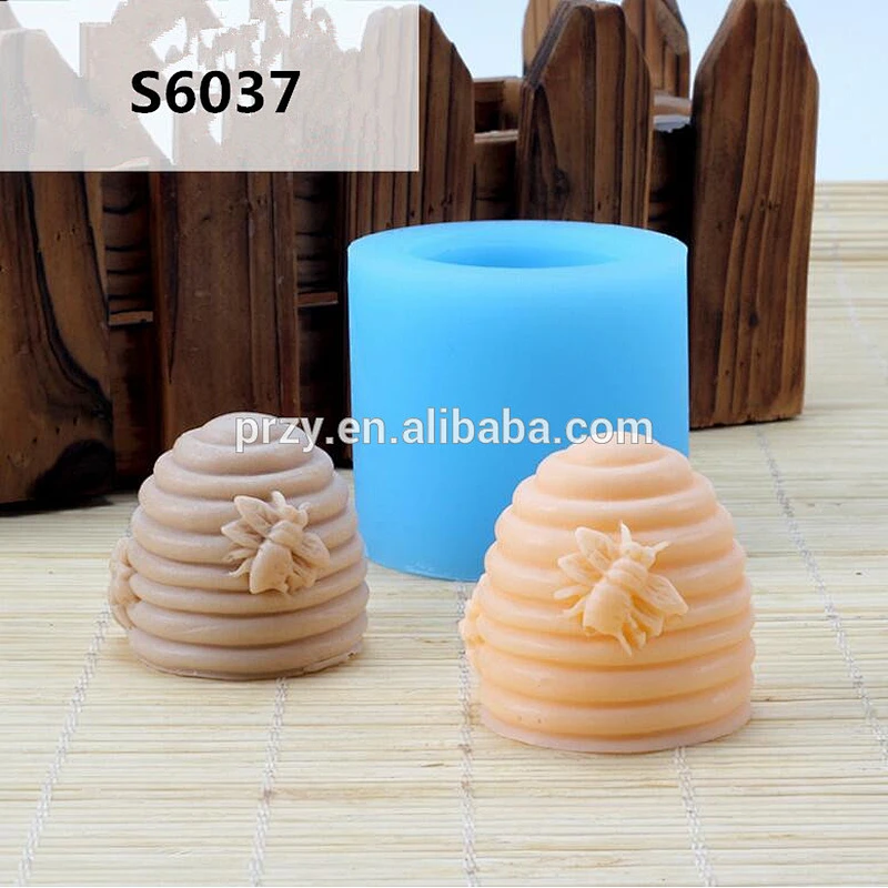 S6037 Hives bees DIY silicone soap mold