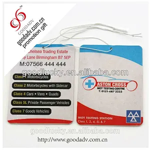 advertising promotional air freshener for car