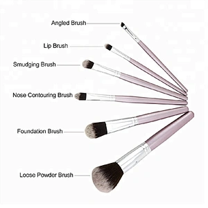 New Custom Logo Synthetic Hair 6pcs Makeup Brush Set Professional