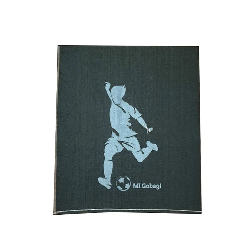 Top sale shopping pouch black pp woven bag with D cut handle
