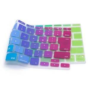 Rainbow Custom laptop skins English keyboard cover waterproof keyboard protector For Macbook Air 11