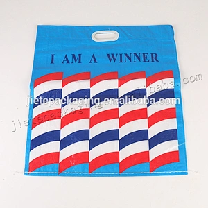 Customized fashion design printing plastic pp woven document bag with handle for shopping and market