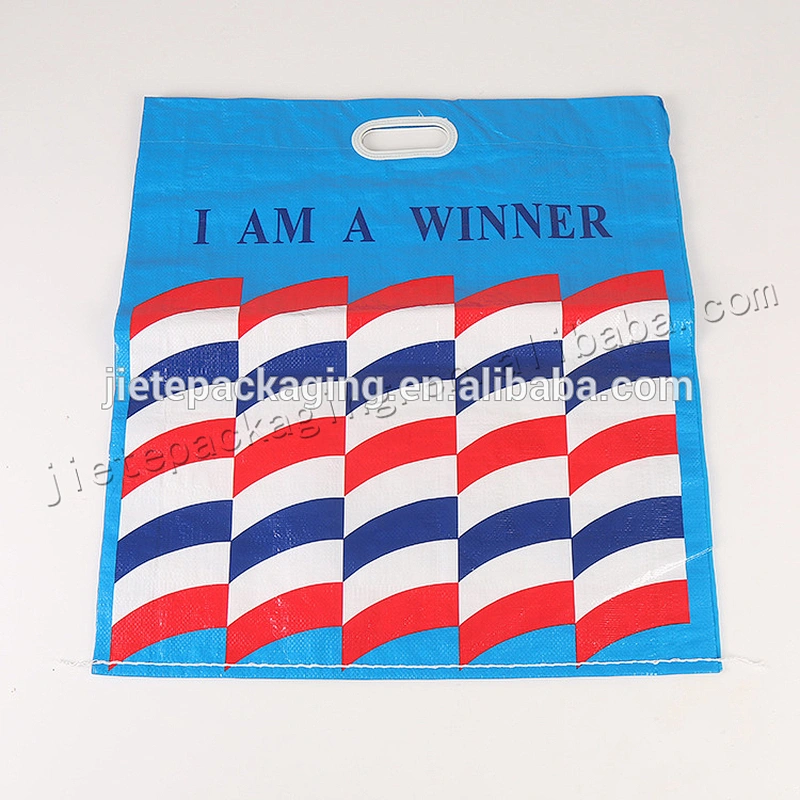 Customized fashion design printing plastic pp woven document bag with handle for shopping and market