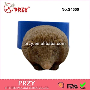S4500 Hedgehog silicone mold for soap/candle,3D Hedgehog mold,animal soap molds