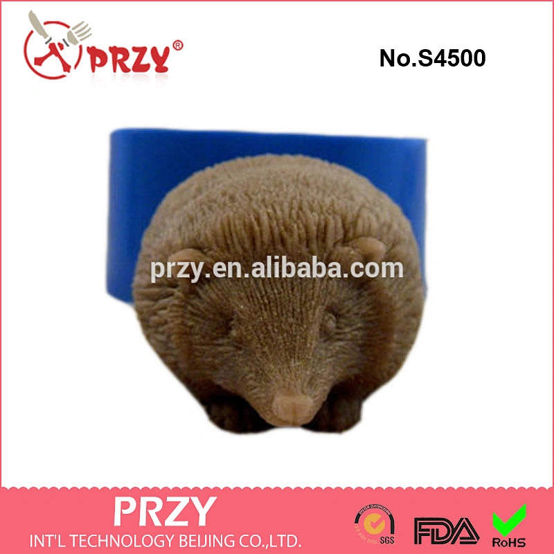 S4500 Hedgehog silicone mold for soap/candle,3D Hedgehog mold,animal soap molds