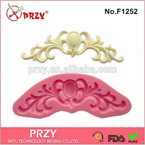 pearl &flower crown shape silicone candy mold,cake fondant mold