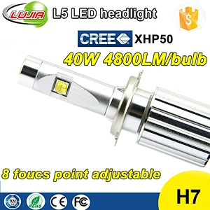 2017 top led chips wholesales crees xhp70 L5 H7 LED auto headlight 40W 4800LM 6V-48V DC h4 h11 9005 9012 conversation kits